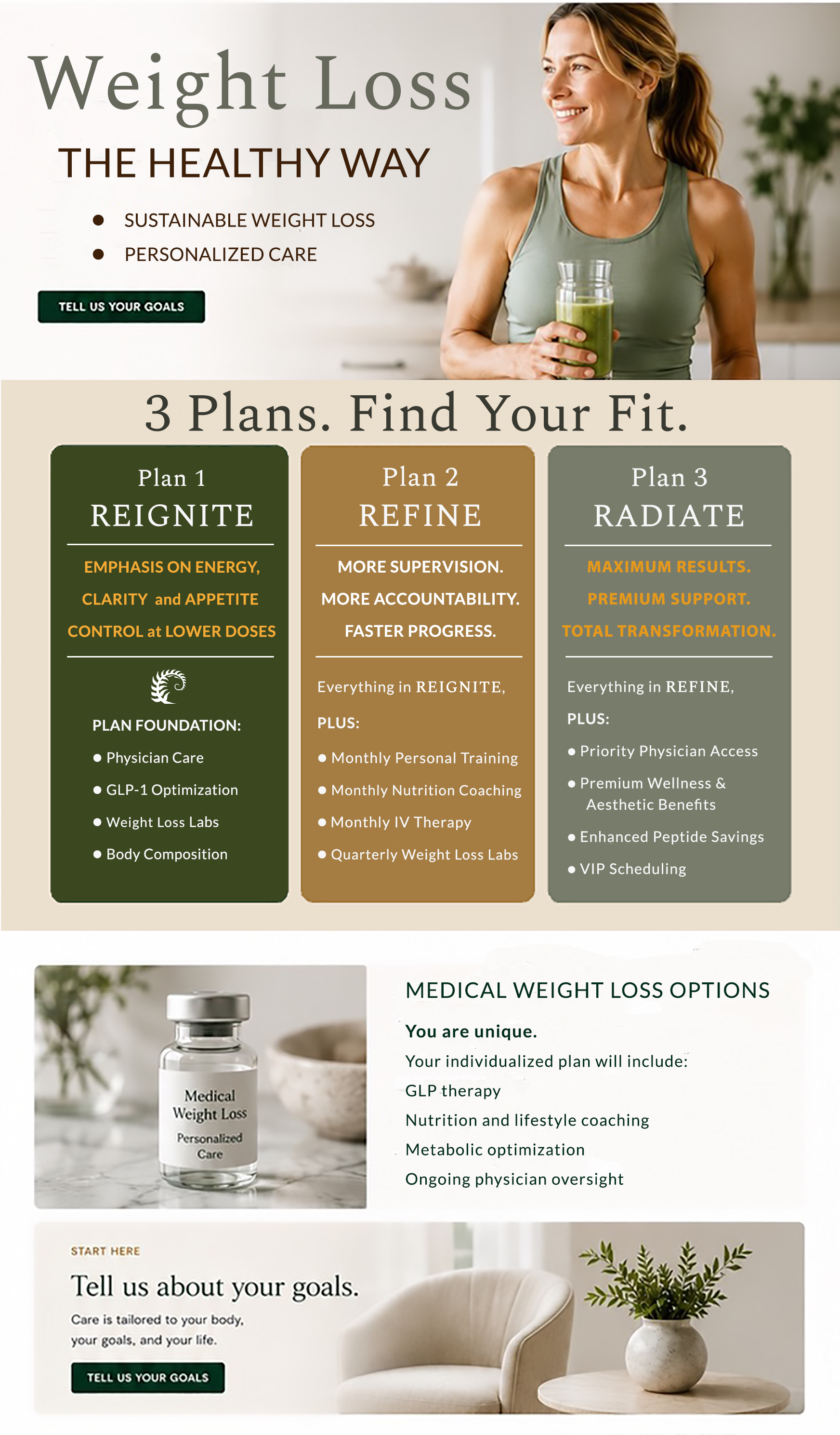 Weight Loss Plans — REIGNITE, REFINE, RADIATE